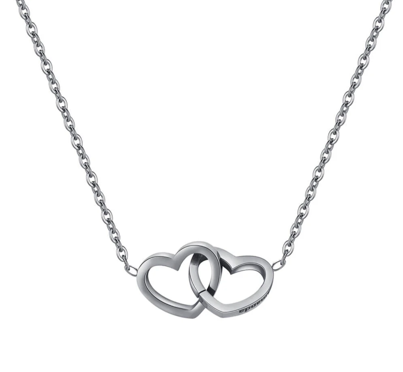 Colar Coração unido com caixa rotativa e rosa preservada