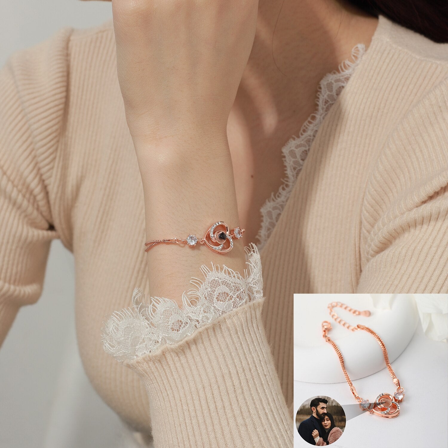 Pulseira de Prata Coração | Personalizável