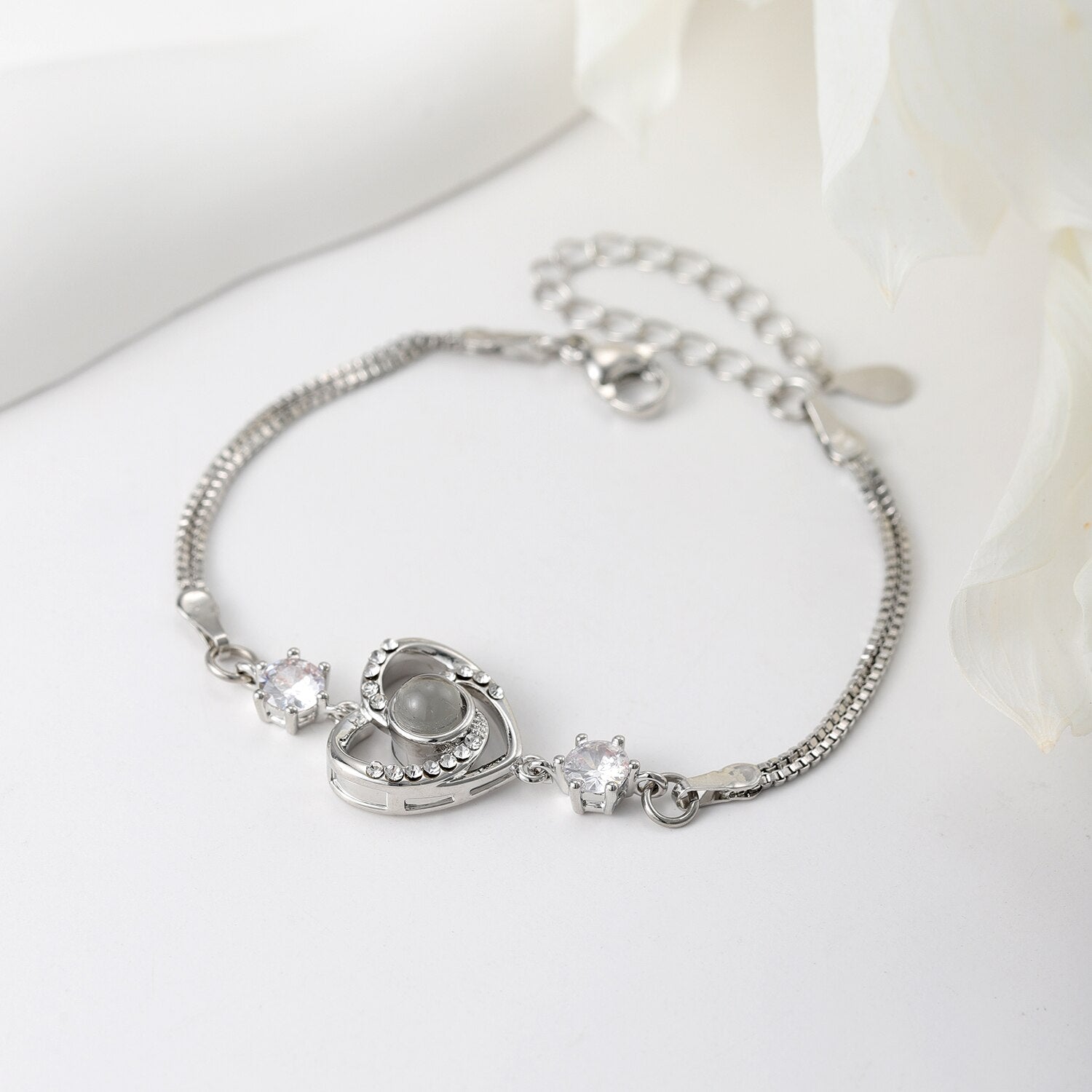 Pulseira de Prata Coração | Personalizável