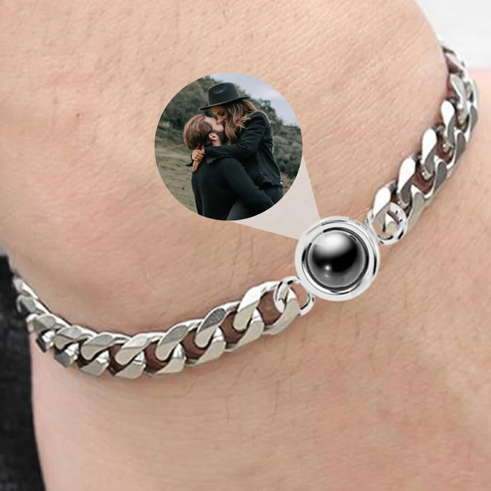 Pulseira Infinito Amor | Foto Personalizável