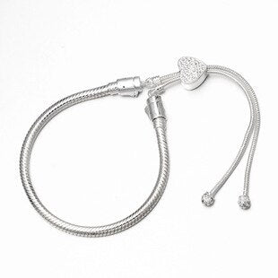 Bracelete Ajustável com pedra Cravejado | prata 925 - Eleshe