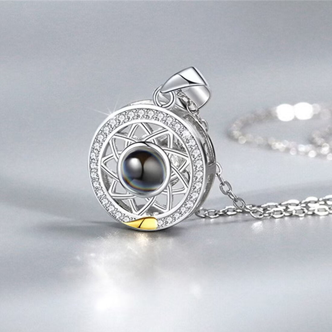 Colar Sol & Lua - Kit Casal Personalizado com Foto