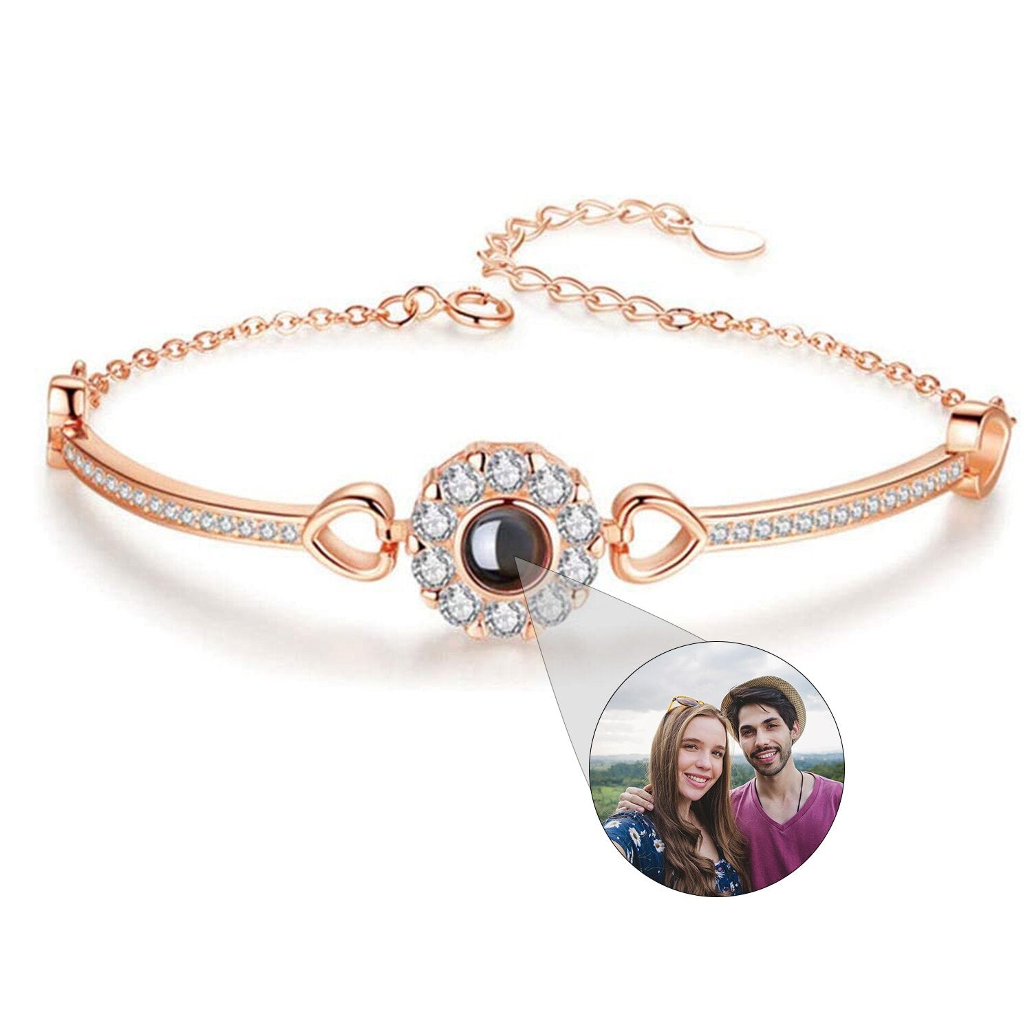 Pulseira Cravejada | Personalizável com foto
