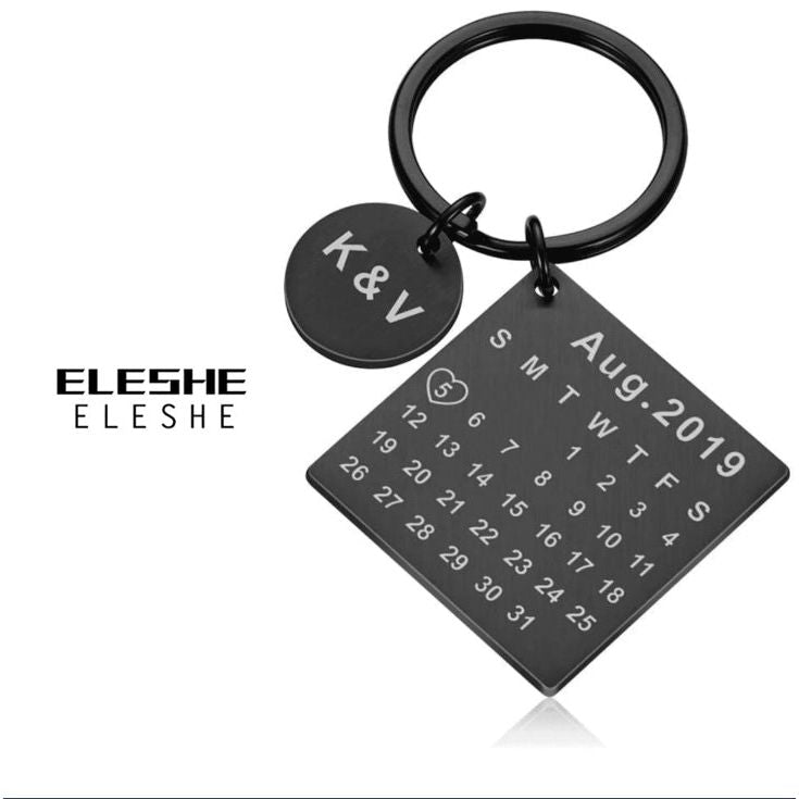 Chaveiro Calendário Personalizado - Love Moments